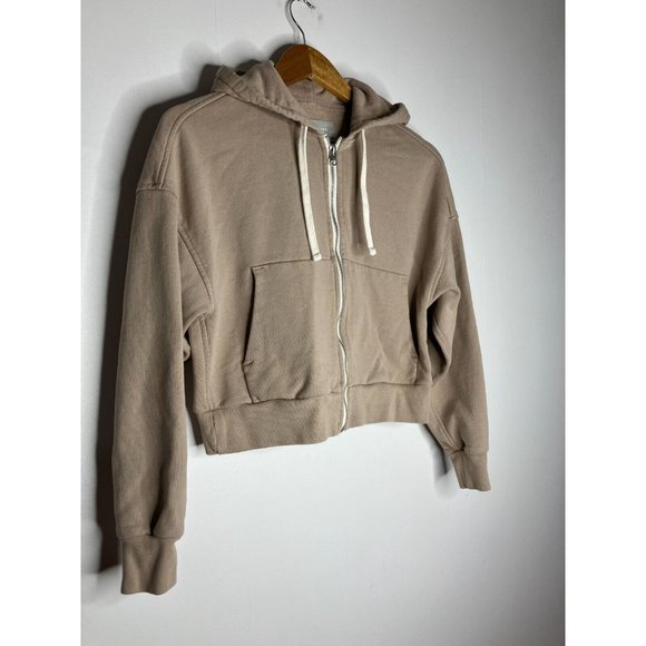 Everlane Women's XXS Beige Cropped Hoodie READ - Picture 2 of 9